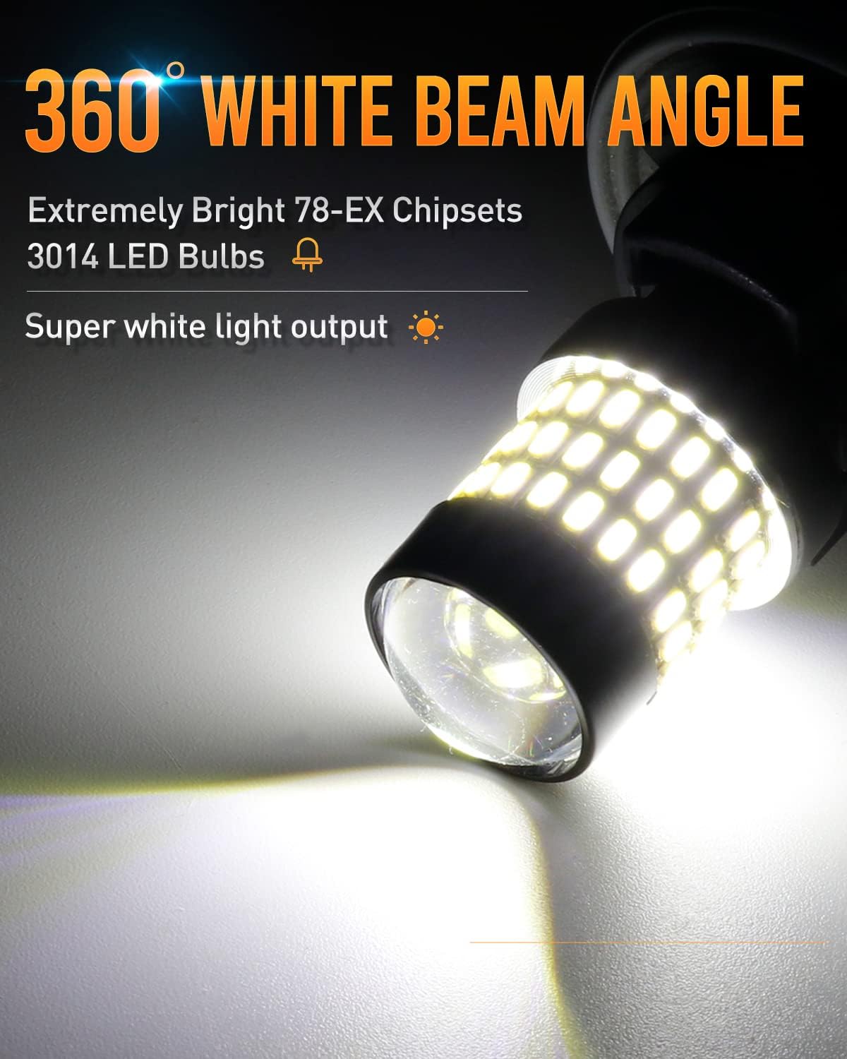 LUYED 3157 LED-Birnen Rückfahrlicht Xenon-Weiß 1800 Lumen Super Hell 78 SMD 3056 3156 3057 4157 LED-Birnen, Verwendet für Rückfahrlichter, Bremslichter, Rücklichter, Blinker, 2er-Pack
