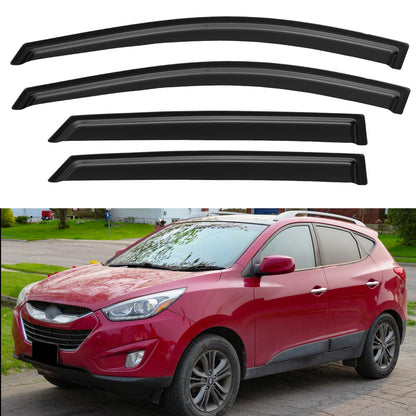 Window Visors Rain Guards for 2015-2026 Ford F150 SuperCrew & 2017-2026 F-150 Raptor F250 F350 F450 F550 Super Duty Crew Cab, Out-Channel Window Vent Deflectors Visors Shades Protectors
