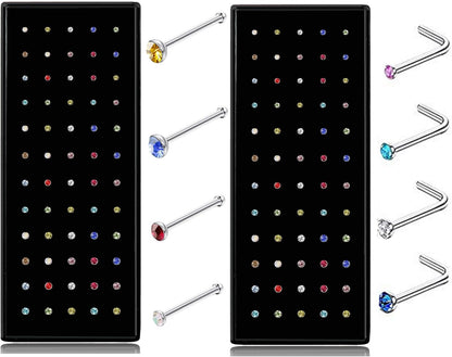 G:120pcs Colourful Cz(20g Straight/L-shape)