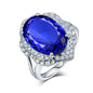 Wedding Rings for Womens, White Gold Infinity Ring 8.45 ct Tanzanite Diamond Rings Party Travel Jewelry (White Gold)