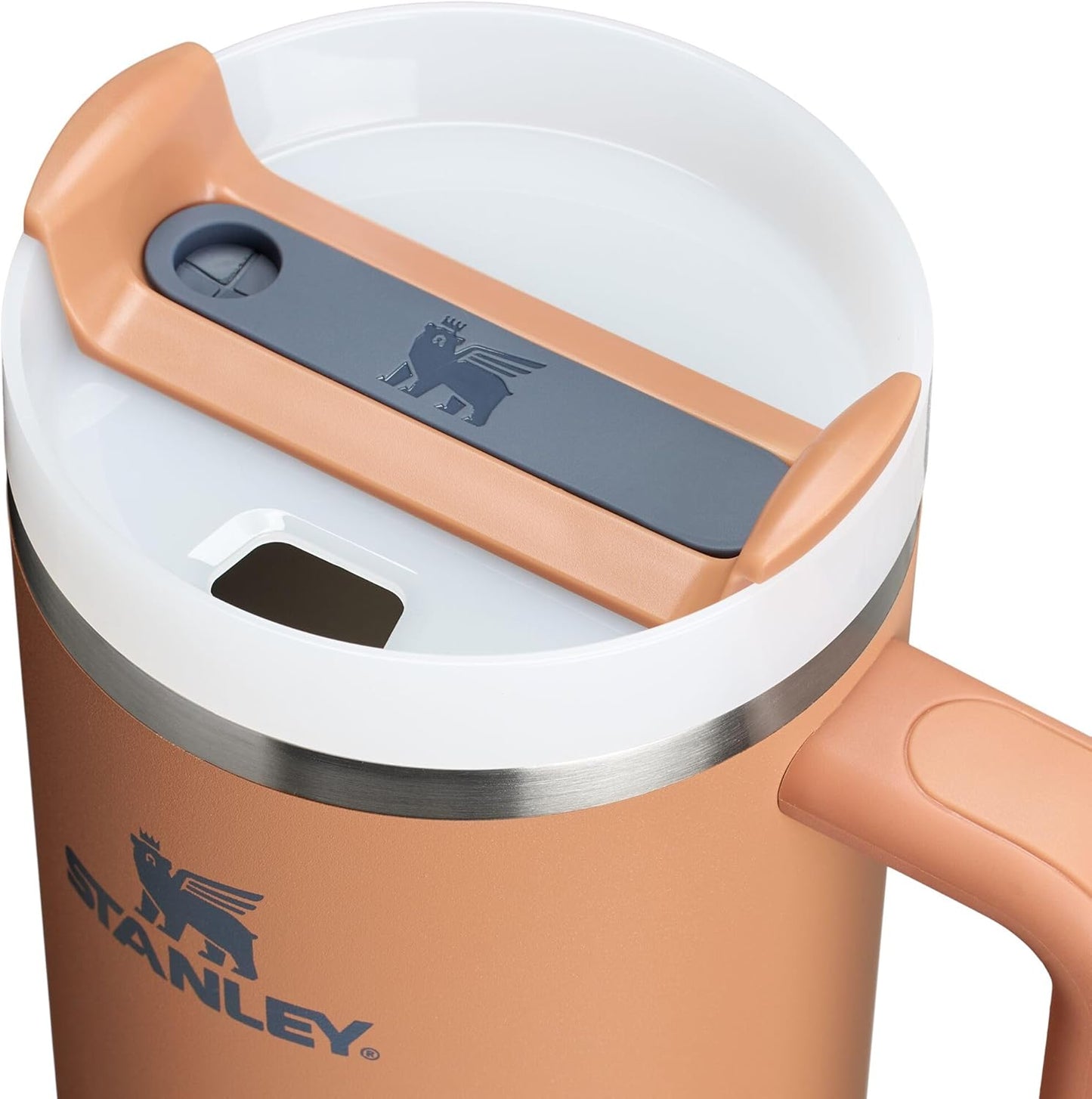 Vaso Stanley Quencher H2.0 con asa y pajita de 40 oz | Tapa Flowstate de 3 posiciones | Compatible con portavasos para viajes | Vaso térmico de acero inoxidable | Sin BPA | Arándano