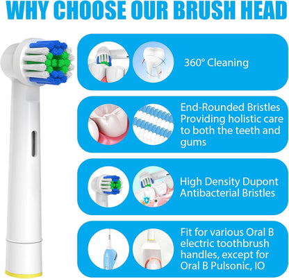 Ersatz-Zahnbürstenköpfe kompatibel mit Oral B Braun, 20 Stück professionelle elektrische Zahnbürstenköpfe Ersatzköpfe für Oral B Nachfüllpackung Pro 500/1000/1500/3000/3757/5000/7000/7500/8000