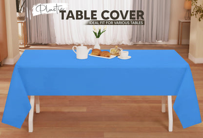 Utopia Kitchen Einweg-Tischdecke aus Kunststoff (12er Pack – 137x274 cm) Weiß Rechteckige Tischdecke Wasserdicht Schmutzabweisend Party-Tischdecke