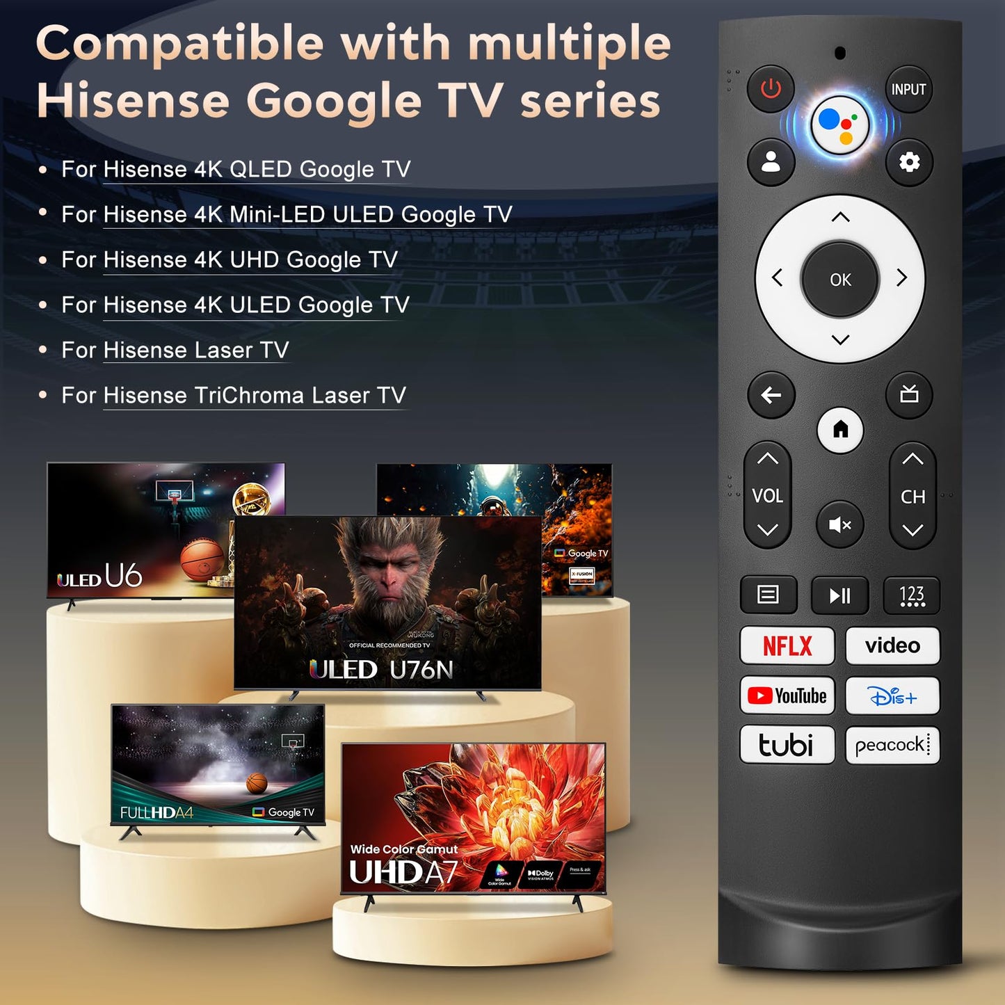 Magic Remote for LG-Smart-TV-Remote-Control-Replacement with Pointer and Voice Function,Compatible with LG 2021/2022/2023/2024 UHD OLED QNED NanoCell 4K 8K Smart TV
