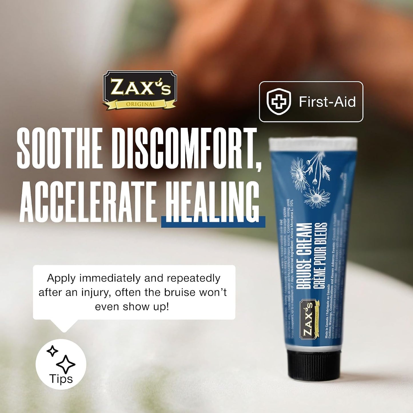 Zax's Original Bruise Cream - #1 Selling Bruise Cream, Speeds Healing by 4 Days!, Reduces Pain & Inflammation, Reduces Discoloration, Ideal for Medical Cabinet & 1st Aid Kit by Zax's Original Creams