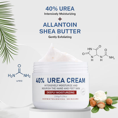 OUKEYA Urea Cream 40 Percent,Foot & Hand Cream for Dry Cracked,Urea Lotion for Feet Maximum Strength