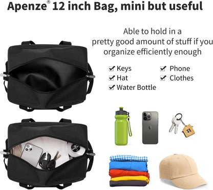 Kleine Sporttasche 18 Zoll Handgepäck Reisetasche für Wochenendtrips Sport-Schwarz