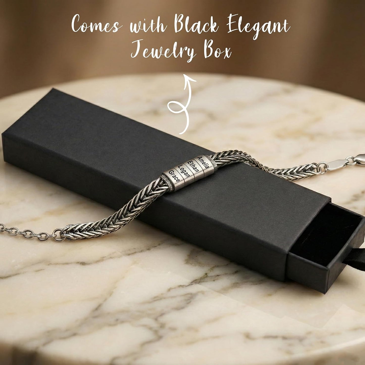 Personalized Stainless Steel Bracelet for Men - A Meaningful Gift