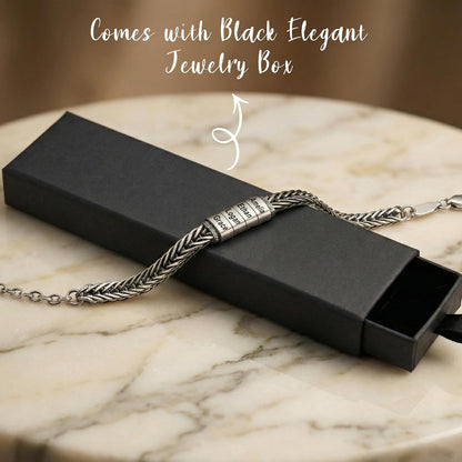 Personalized Stainless Steel Bracelet for Men - A Meaningful Gift
