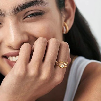 FAXHION 24-60 Pcs Gold Stackable Rings for Women, Knuckle Rings Chunky Gold Ring Set Dainty Stacking Cute Rings, Multiple Sizes Cute Jewelry Set Gift