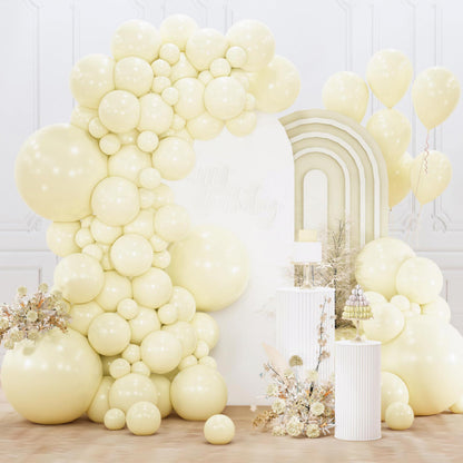 PartyWoo White Balloons 155pcs Different Sizes Pack of 18 12 10 5 Inch Matte White Latex Balloon Arch Kit Garland for Wedding Bridal Graduation Baby Shower Birthday Party Decorations White-Y13