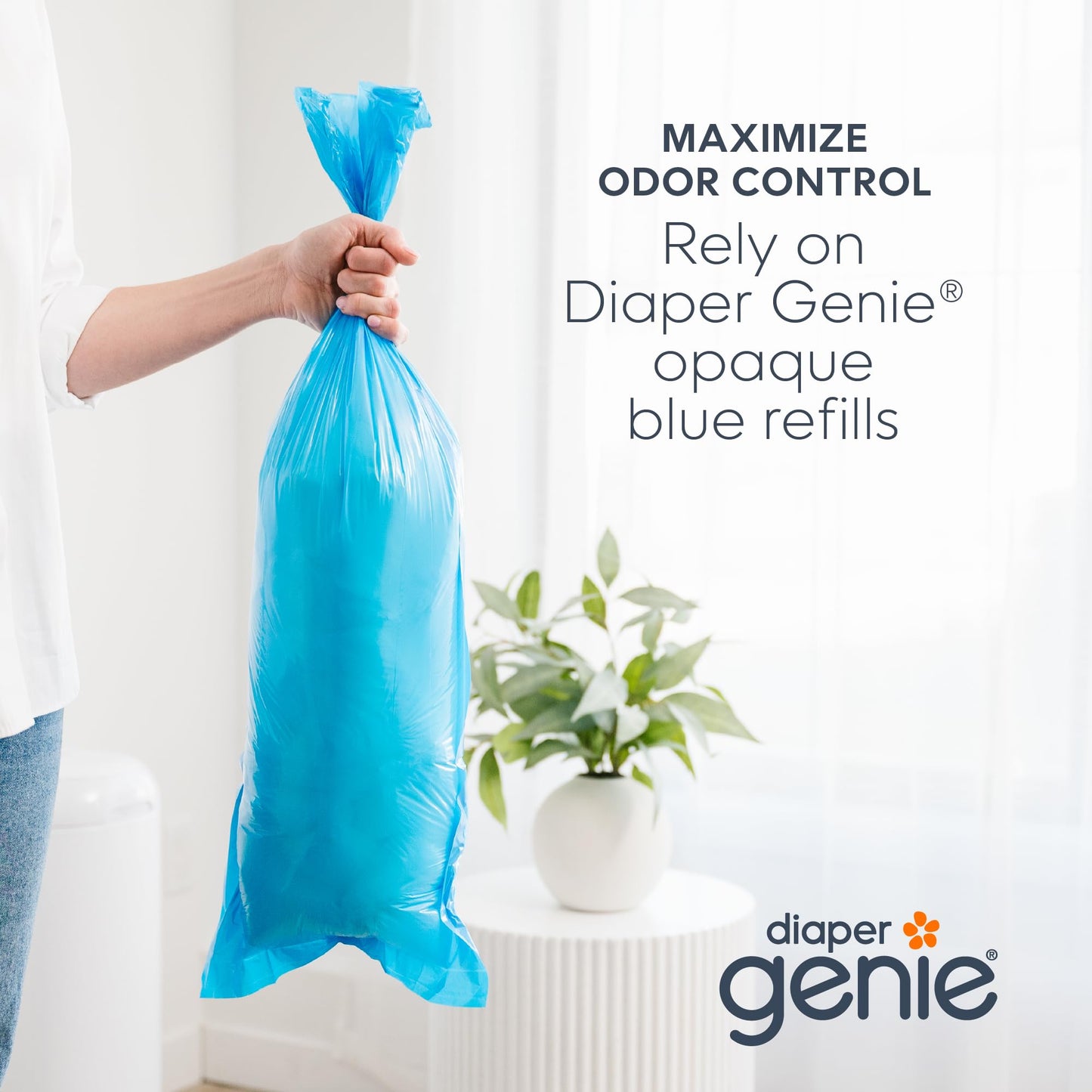 Diaper Genie Easy Roll Nachfüllpackung | 30 Beutel pro Nachfüllpackung | Fasst bis zu 1410 Neugeborenenwindeln | Geruchskontrolle | Nachfüllbeutel für Windeleimer | Passend für Diaper Genie Signature & Platinum Windeleimer