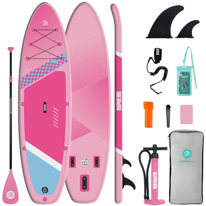Niphean Inflatable Stand Up Paddle Board with SUP Accessories, Anti-Slip EVA Deck, 10’6’’ Inflatable Paddle Boards for Adults & Youth of All Skill Levels