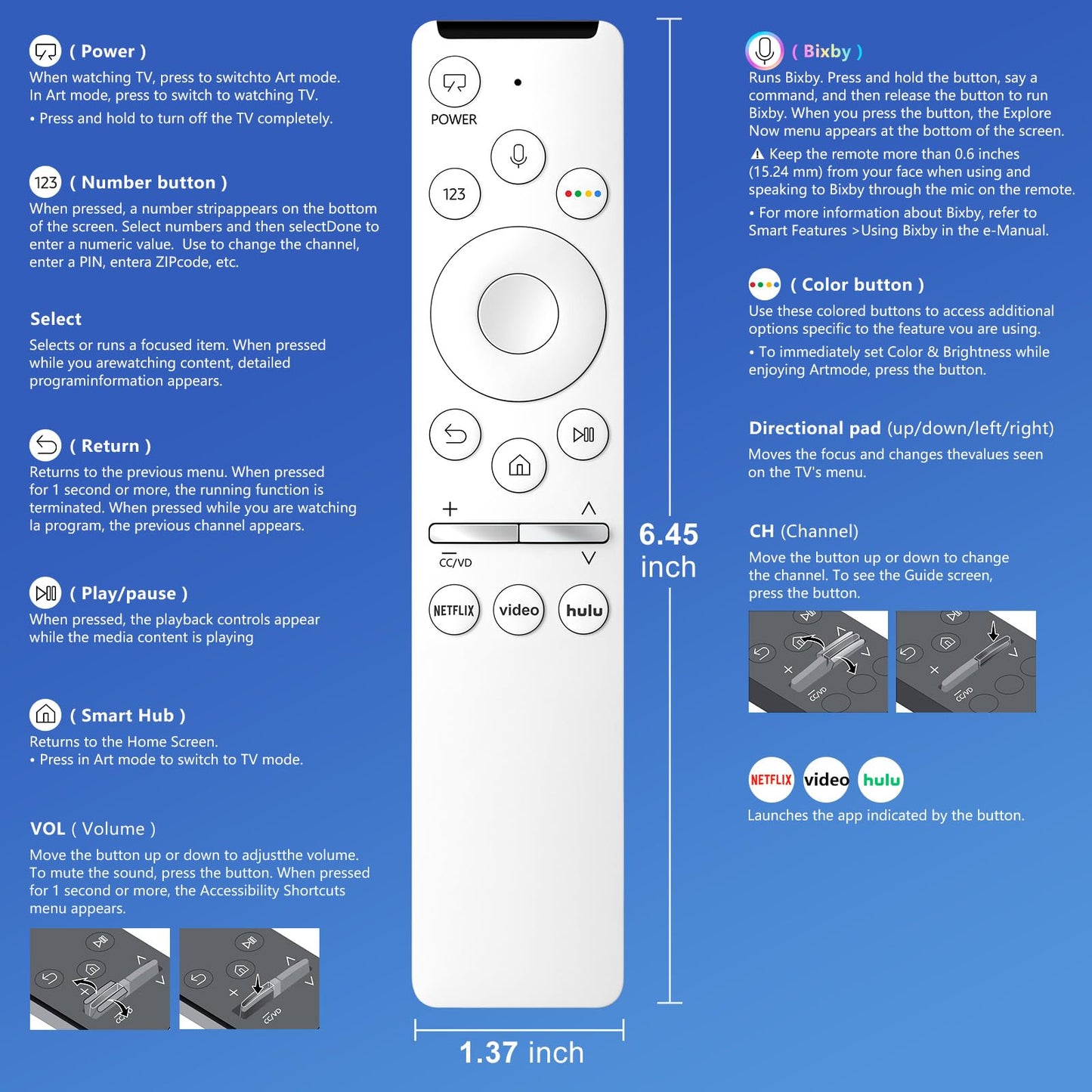 Magic Remote for LG-Smart-TV-Remote-Control-Replacement with Pointer and Voice Function,Compatible with LG 2021/2022/2023/2024 UHD OLED QNED NanoCell 4K 8K Smart TV