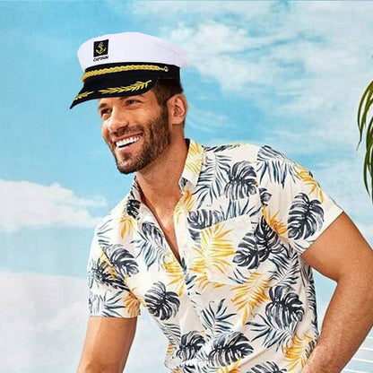 Yacht Kapitänshut, Matrosenhut, Schiff Boot Mütze, Kapitäns Kostümzubehör für Damen Herren Verkleidung Halloween