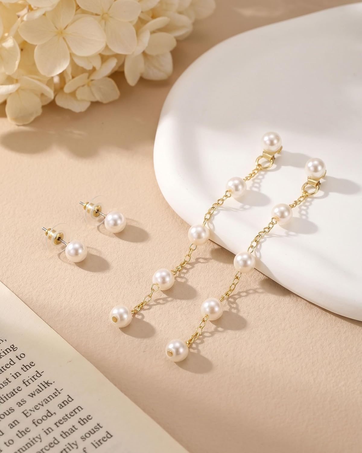 Effortless Elegance: Trinckle Pearl Earrings for Women