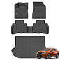 GINOWY-Floor Mats for Toyota 4Runner 1996-2002,1st+2nd Row,TPE All Weather Car Mats Custom Fit Rubber Floor Liners Car Accessories for Toyota 4Runner