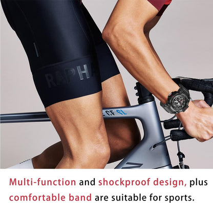 Herren Digitaluhr, Sportuhren für Männer Outdoor Militär Digital Analog Stoppuhr Wasserdicht Multifunktionale Armbanduhr