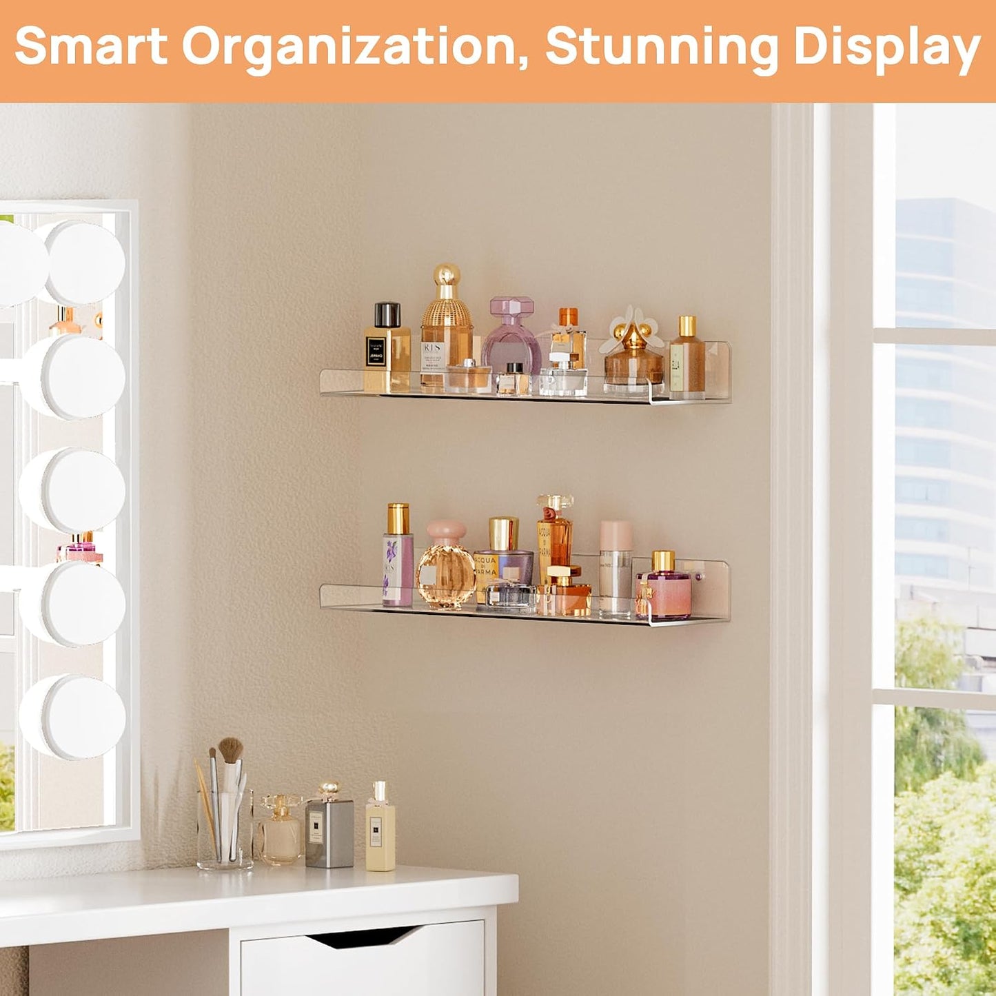 upsimples Acrylic Shelves for Bathroom Storage