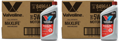 Valvoline MaxLife High Mileage 5W-30 Synthetic Blend Motor Oil 5 Quart