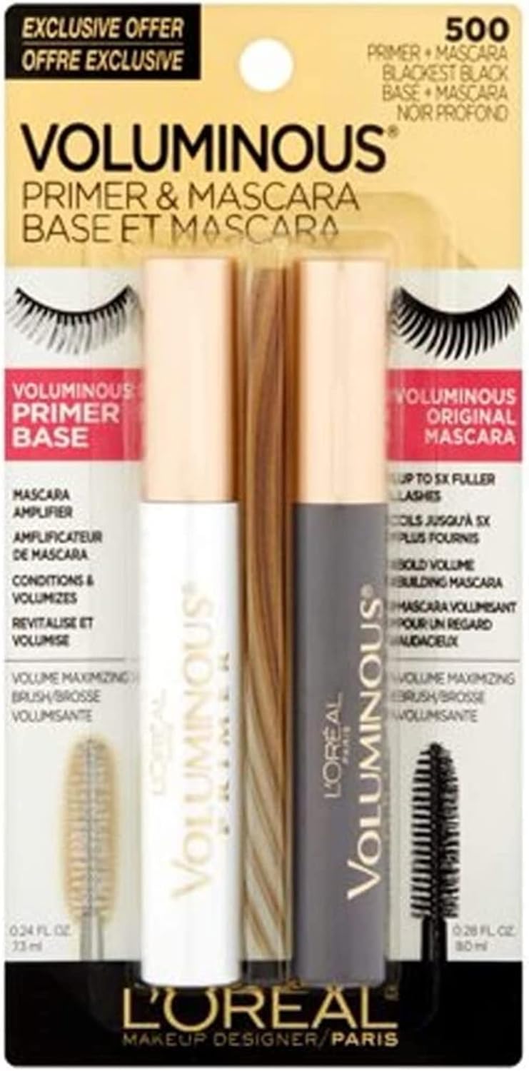 L'Oréal Paris Voluminous Original Mascara, Wimpern tuschen für Volumen und Trennung, nicht verklumpende Formel für weiche und geschmeidige Wimpern, Blackest Black 8,5ml