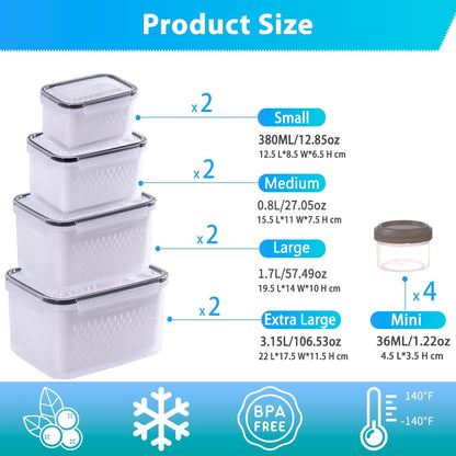 Pure Future 10-teiliges Set (5er-Pack, 1 l) Borosilikatglas-Lebensmittelbehälter mit verbesserten abnehmbaren Verschlussdeckeln – auslaufsichere Essenszubereitungs-Lunchboxen, ofen-/mikrowellengeeignet