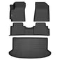 GINOWY-Floor Mats for Toyota 4Runner 1996-2002,1st+2nd Row,TPE All Weather Car Mats Custom Fit Rubber Floor Liners Car Accessories for Toyota 4Runner