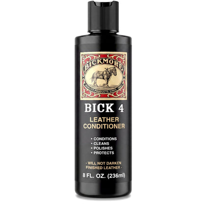Bickmore Bick 4 Leather Conditioner 8 oz - Cleaner & Conditioner - Restore Polish & Protect All Smooth Finished Leathers