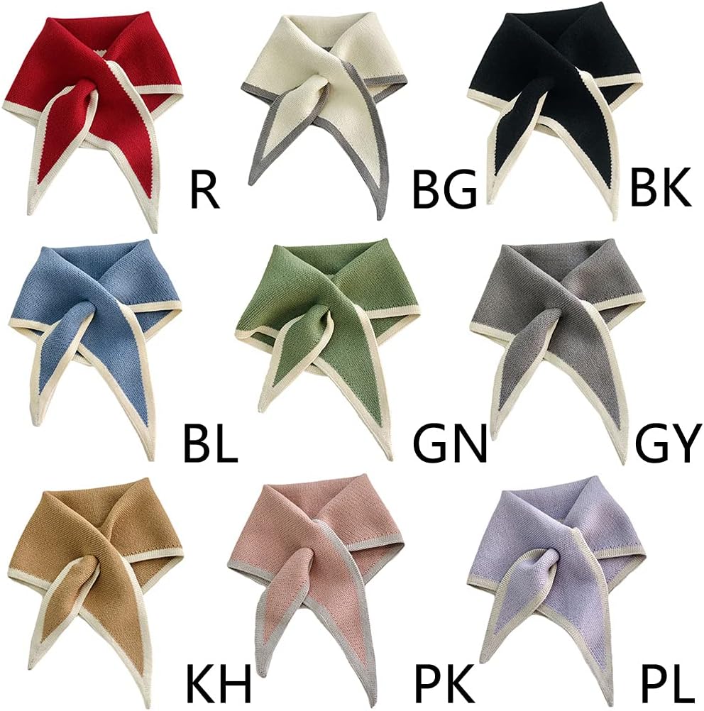 Dreieckstücher für Damen Halstuch für Damen Gekreuztes Tuch für Damen Koreanische Version Gestrickter Wollkragen