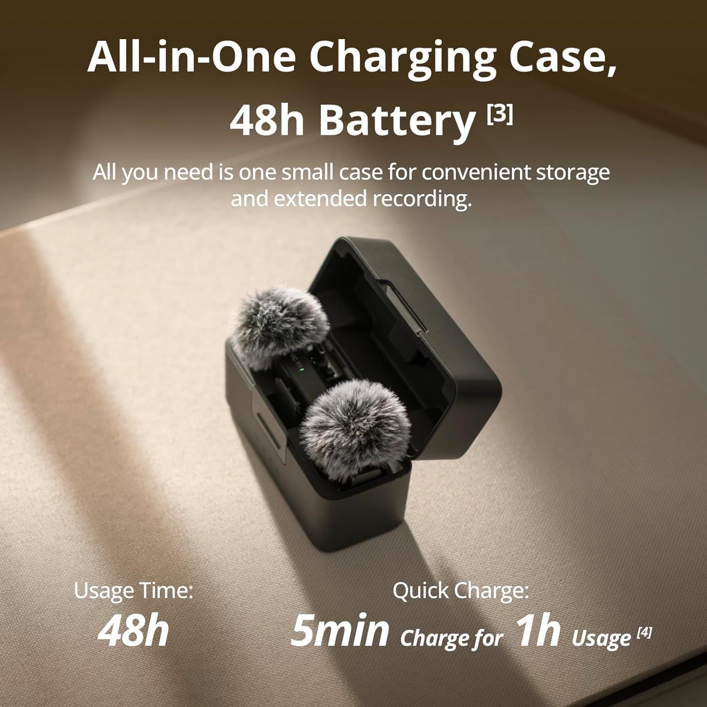 DJI Mic Mini (2 TX + 1 RX + Ladescase), Kabelloses Lavalier-Mikrofon für Kamera/iPhone/Android, Ultraleicht, Detailreicher Klang, 48h Nutzung, Geräuschunterdrückung, Automatische Begrenzung, Vlog, Streaming