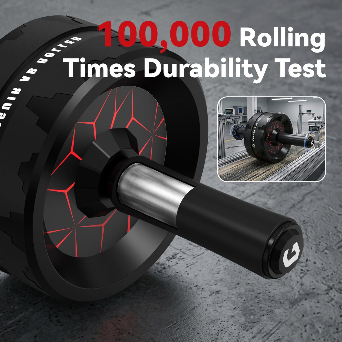 VINSGUIR Ab Roller Wheel, Abs & Core Workout Equipment for Home Gym with Knee Pad Accessories, Abdominal Wheel for Full-body Strength Training