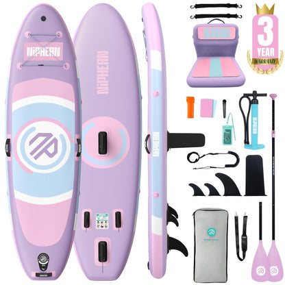 Niphean（Ultra-Light） Inflatable Paddle Board with StabilTrac Fin and Durable SUP Accessories, 10' Stand Up Paddle Boards for Adults & Youth, Versatile Yoga Paddle Board, Gift Ideas