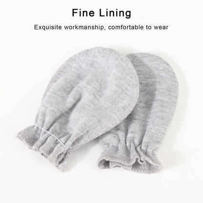 BQUBO Baby Fäustlinge Kratzschutz Handschuhe aus Baumwolle mit elastischem Bündchen Hypoallergen für Neugeborene und Babys von 0-6 Monaten Jungen und Mädchen