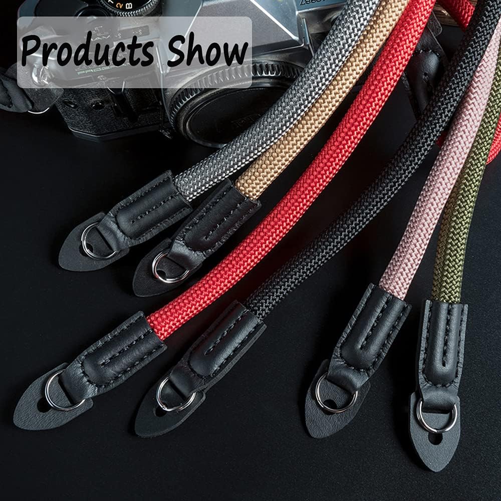 Eorefo Camera Strap Vintage 100cm Nylon Climbing Rope Camera Neck Shoulder Strap