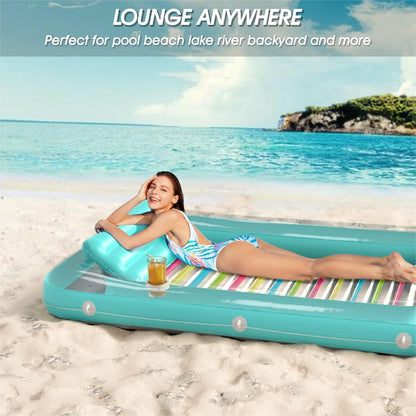Jasonwell 4-in-1 Inflatable Tanning Pool Lounger Float