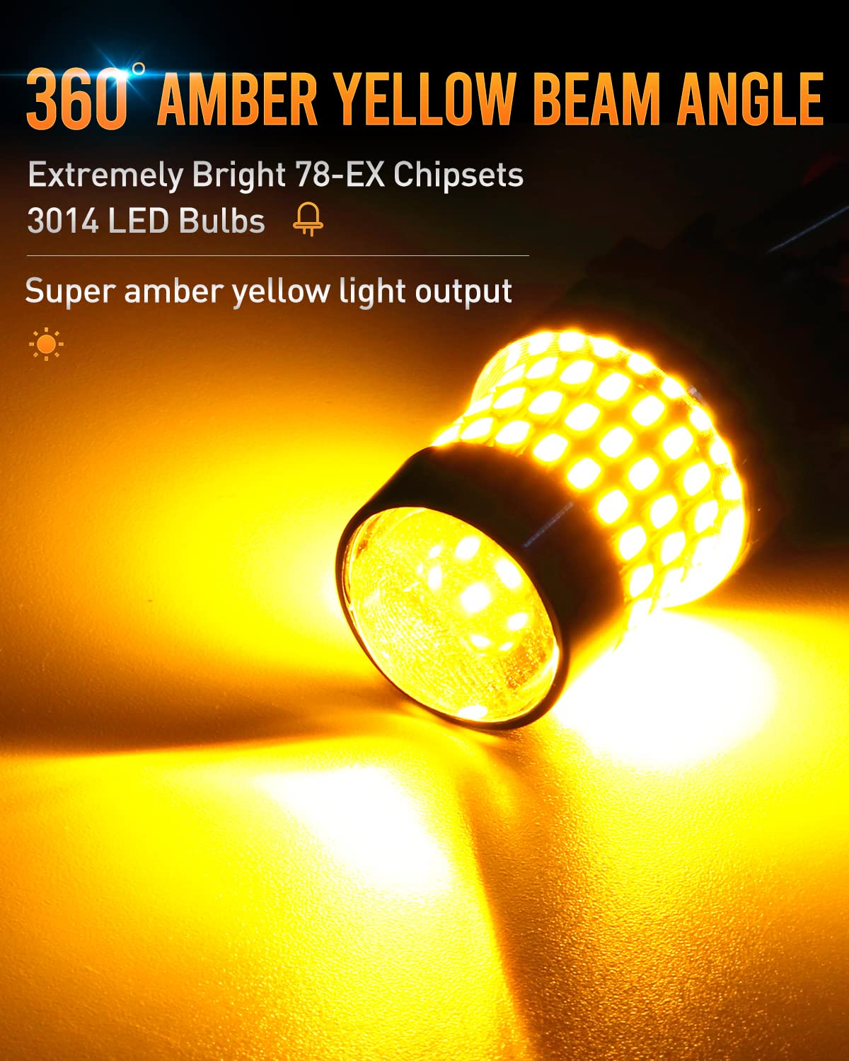 LUYED 3157 LED Bulbs Reverse Light Xenon White 1800 Lumens Super Bright 78 SMD 3056 3156 3057 4157 LED Bulbs,Used for Back Up Reverse Lights,Brake Lights,Tail Lights,Turn Signal Lights,Pack of 2