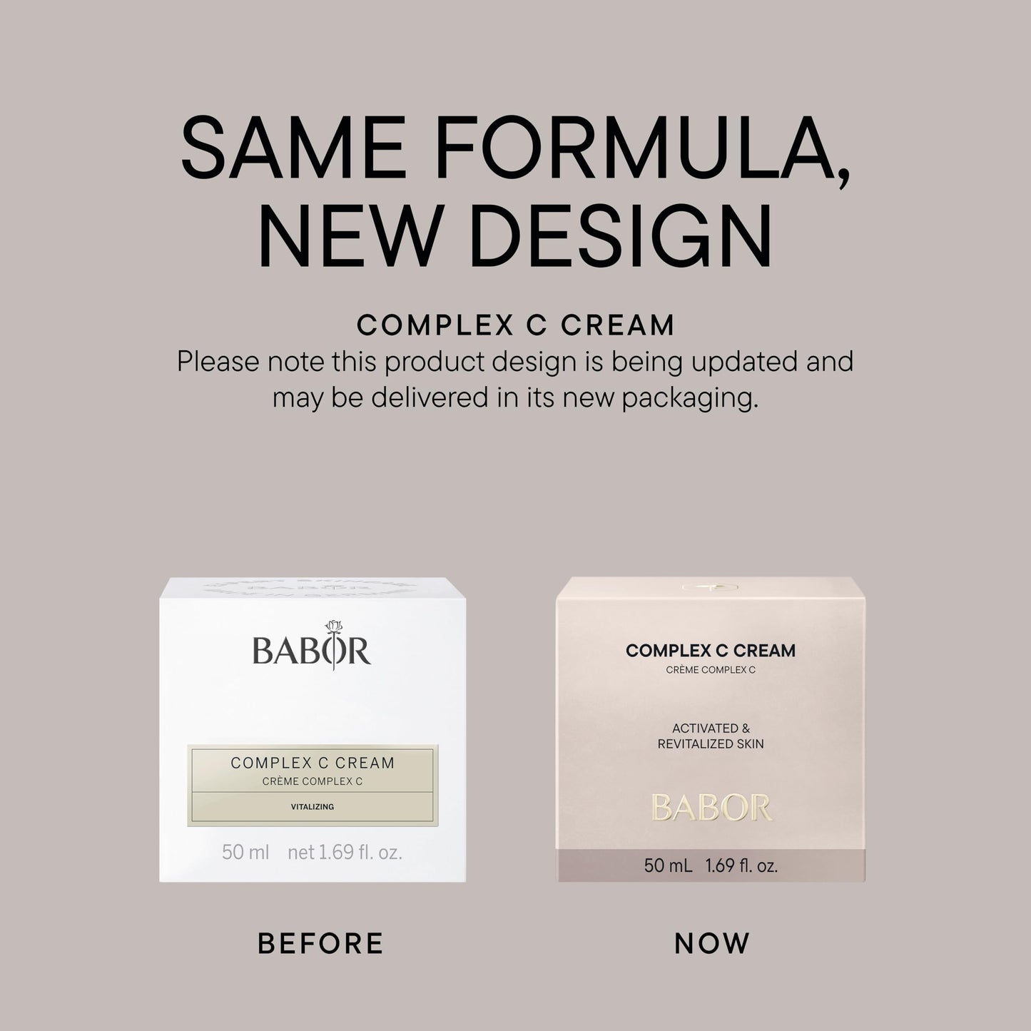 BABOR CLASSICS Complex C Cream, Rich face cream with vitamins for tired, weakened skin, To strengthen the skin's protective barrier, 50 ml