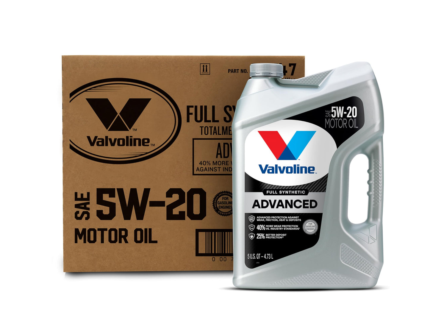 Valvoline Advanced Full Synthetic SAE 0W-20 Motor Oil 5 QT