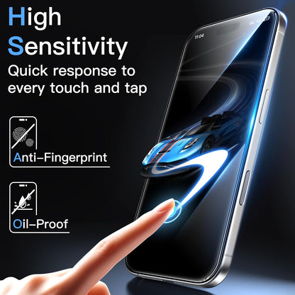 JETech Displayschutzfolie für iPhone 16 6,1 Zoll, gehärtetes Glas mit einfachem Installationstool, Case-Friendly, HD Klar, 3 Stück