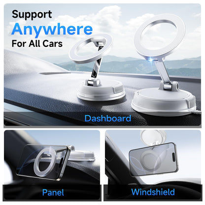 ANDERY Car Phone Holder for Magsafe [78+LBS Strongest Suction & 2400gf Strongest Magnetic] 360° Adjustable Car Phone Mount, Phone Holders for Your Car for iPhone 17-12 & All Phones, Father Gifts