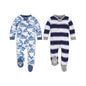 Burt's Bees Baby Boys Sleep and Play Pajamas, 100% Organic Cotton, One-piece PJs, Diagonal Zip Up Loose Fit Footie