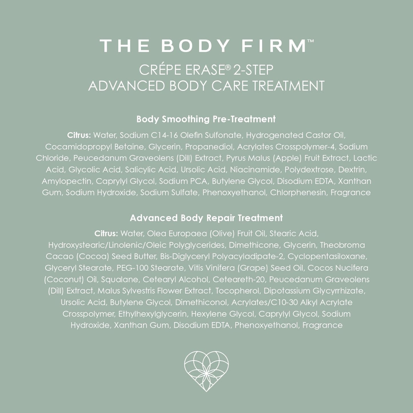 BODY FIRM Crepe Erase 2-Step Treatment, Anti-Aging Skin Care, Firming Moisturizer Cream + Body Exfoliating Pre-Treatment, Supports Wrinkle, Crepe Skin, Collagen
