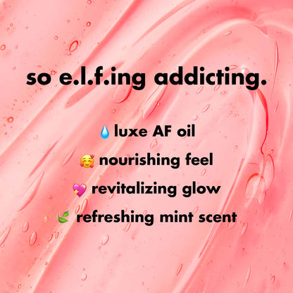 e.l.f. Glow Reviver Lip Oil, Pflegendes getöntes Lippenöl für ein hochglänzendes Finish, angereichert mit Jojobaöl, vegan & tierversuchsfrei, Rose Envy