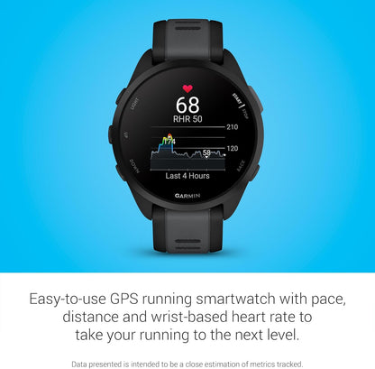 Garmin Forerunner® 165, Running Smartwatch, Colorful AMOLED Display, Training Metrics and Recovery Insights, Black