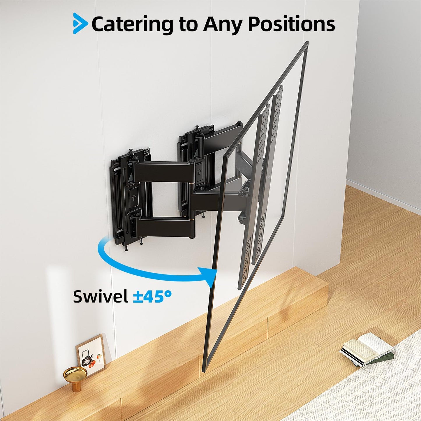 Supcline Ultra Slim TV Wall Mount for 42 to 100 inch Flat & Frame TVs Only, 0.31” Low Profile Flat to Wall TV Mount, Micro Gap Wall Mount tv Bracket, Hold up to 176 lbs, Blends in Any Interior