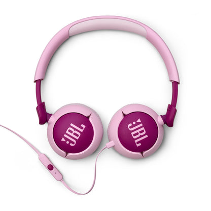 JBL Junior 320 – Kabelgebundene On-Ear Kinderkopfhörer mit sicherem Sound (<85dB), integriertem Mikrofon, kindgerechter Passform und anpassbar mit beiliegenden Stickern (Lila)