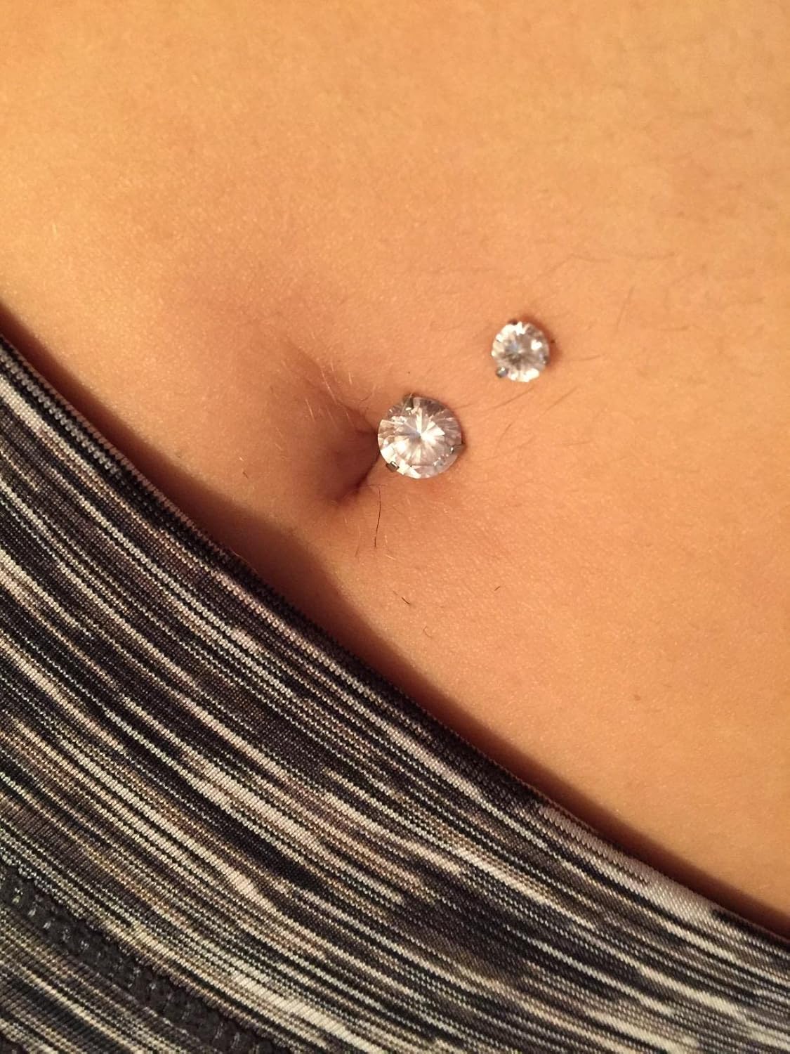 MODRSA Bauchnabelringe Chirurgenstahl Bauchnabelpiercing für Frauen Bauchnabelschmuck Silber Bauchnabelring Diamant