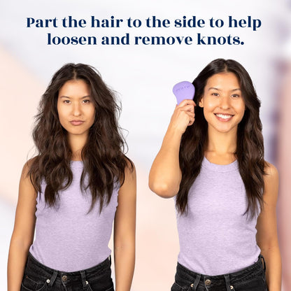 Crave Naturals Glide Thru Entwirrbürste für Erwachsene und Kinder. Entwirrbürste für natürliches, lockiges, glattes, nasses oder trockenes Haar. Haarbürsten für Frauen. Stylingbürste (Blau)