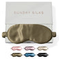 SUNDAYSILKS™ Exclusive Mulberry Silk Sleep Mask | Soft Eye Covers, Blackout Sleeping Mask for Women & Men | Silk Eye Mask for Sleep, Travel, and Relaxation | Antifaz para Dormir [Nude Champagne]