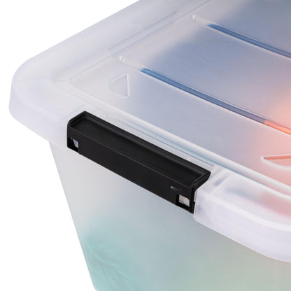 IRIS USA 6-Pack Clip Box with Latching Lids, 18 Quart Craft Storage Bins, Art & Writing Supply Containers for Home, Office & Classroom Organization